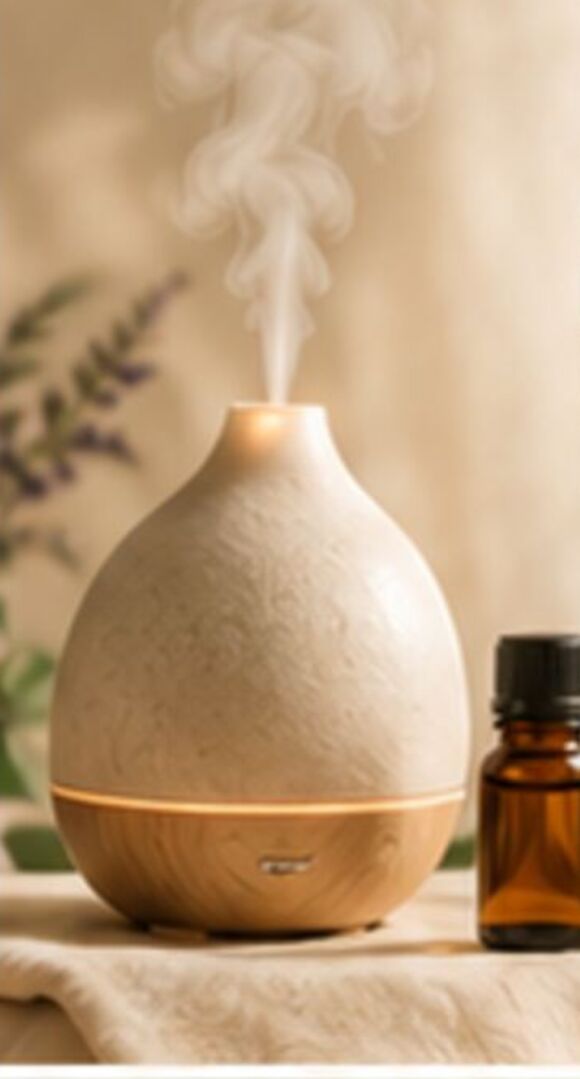 Difusor de aromas em um ambiente acolhedor